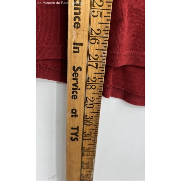 Timberland Red Pullover Knit 100% Cotton Sweater Men's M Outdoor Inspired - Picture 3 of 7